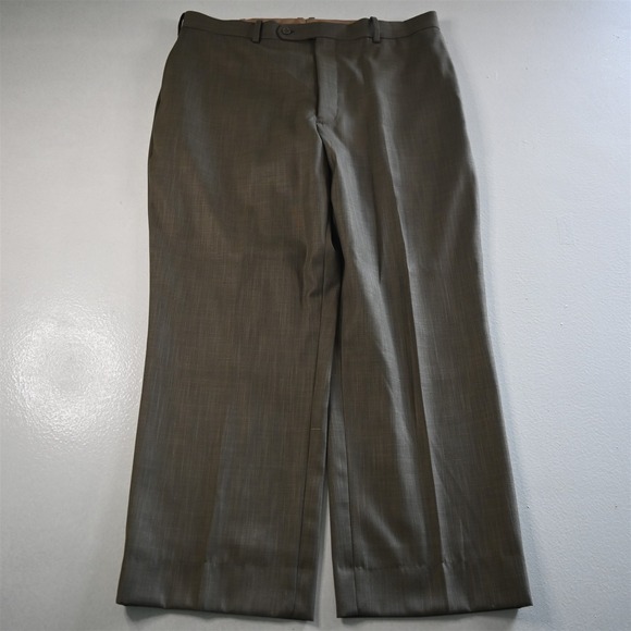 Caravelli 46R 36x29 Tan Green Brown Super 150s 3 Piece Vest Mens Suit - Picture 8 of 12